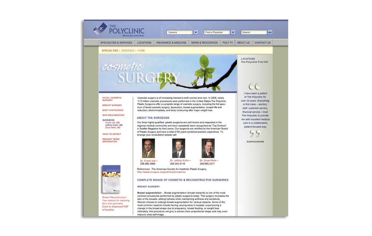 Website | Cosmetic Surgery Home